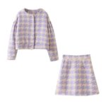 Ensemble Jupe et Veste Vintage Violet