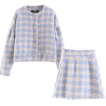 Ensemble Jupe et Veste Vintage Bleu